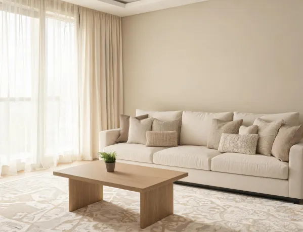 Calm neutral room idea