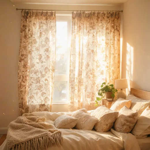 Patterned curtain panels