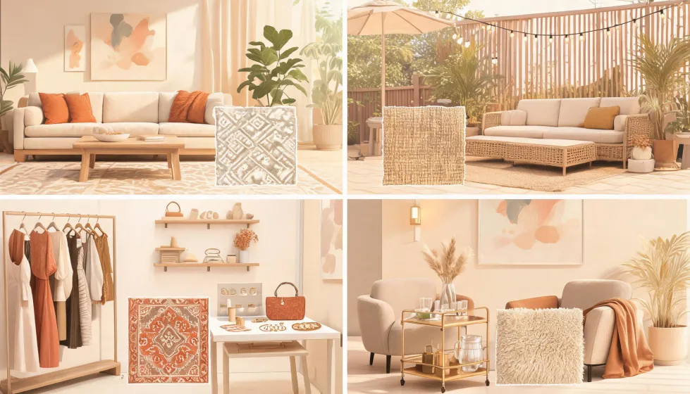 Illustrated room planning board